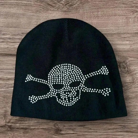 💎💟Adult |  Vintage Skull Beanie - Picture 1 of 16